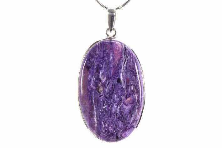 Siberian Charoite Pendant (Necklace) - Sterling Silver #382948